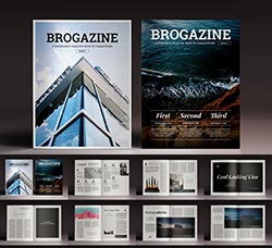 indesign模板－商业杂志(32页/建筑类)：Brogazine Indesign Template